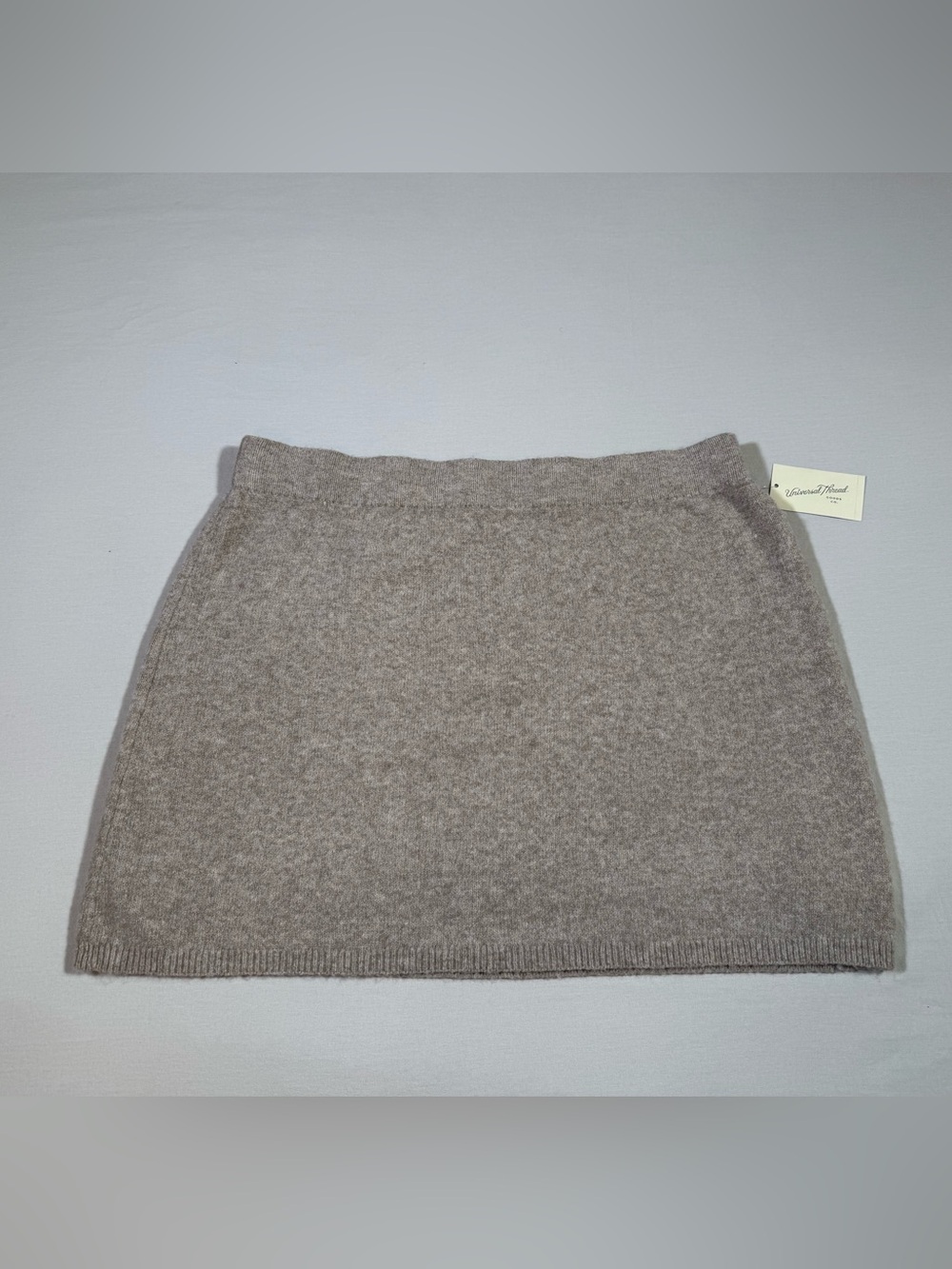 Universal Thread Neutral Taupe Mini Knit Skirt